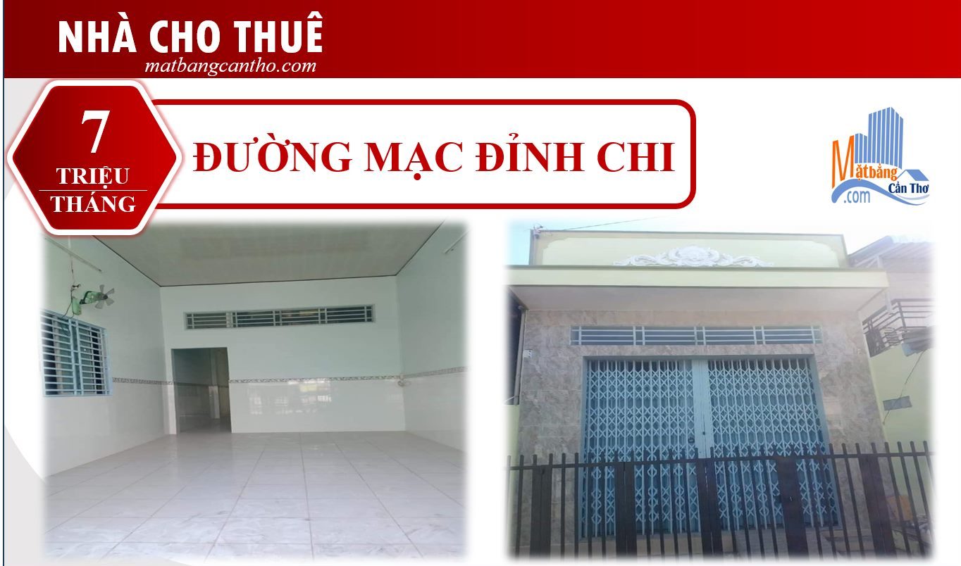 NHÀ CHO THUÊ ĐƯỜNG MẠC ĐỈNH CHI CÁCH CHỢ AN CƯ 100M