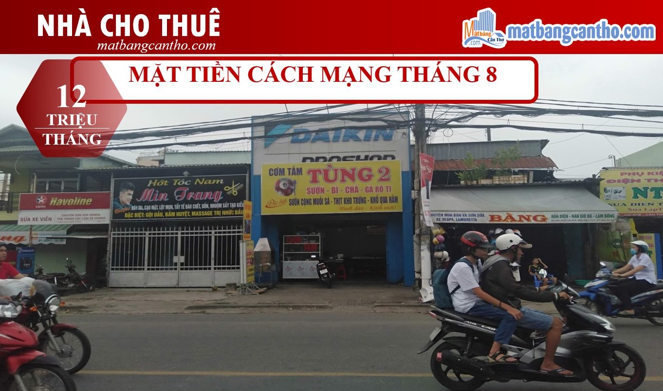 CHO THUÊ NHÀ MẶT TIỀN CÁCH MẠNG THÁNG 8 – 10 triệu/ tháng
