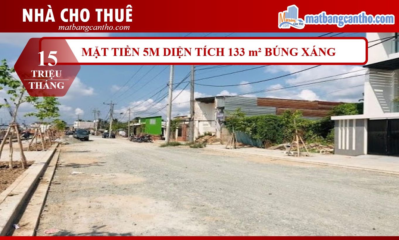 CHO THUÊ MẶT BẰNG MẶT TIỀN 5M DIỆN TÍCH 133 m² BÚNG XÁNG HẺM 51 3/2