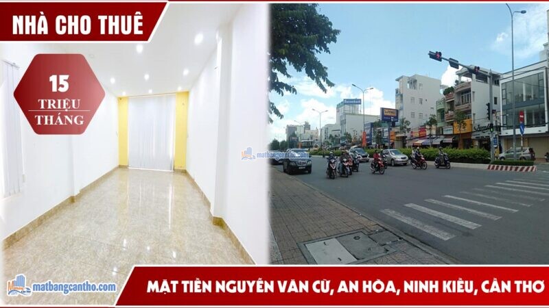 CHO THUÊ NHÀ MẶT TIỀN NGUYỄN VĂN CỪ, AN HÒA, NINH KIỀU, CẦN THƠ – 15 TRIỆU/ THÁNG