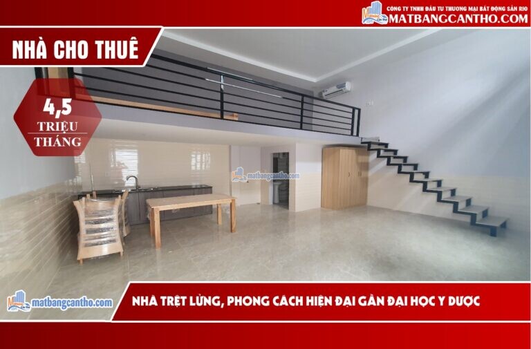 CHO THUÊ NHÀ – MINI HOUSE ĐẦY ĐỦ NỘI THẤT 1 TRỆT LỬNG GẦN ĐẠI HỌC Y DƯỢC – 4,5 TRIỆU/ THÁNG