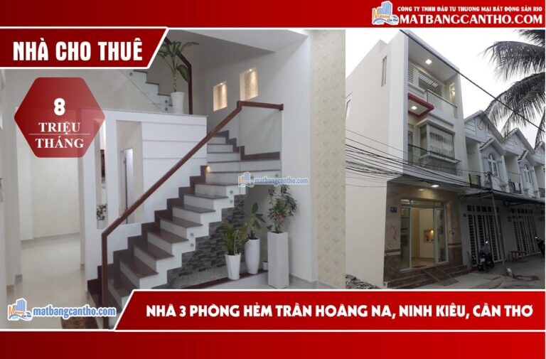CHO THUÊ NHÀ 1 TRỆT 2 LẦU HẺM 60 TRẦN HOÀNG NA – GIÁ THUÊ CHỈ 8 TRIỆU / THÁNG