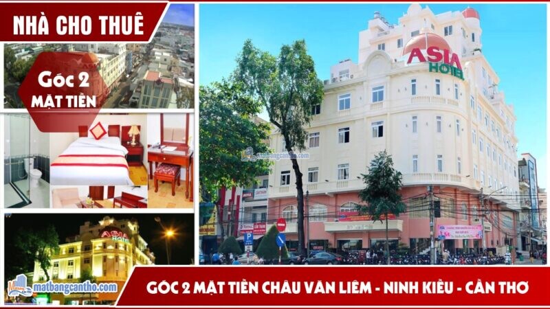 Cho thuê khách sạn 2 mặt tiền Châu Văn Liêm – Đồng Khởi gần Bến Ninh Kiều, Cần Thơ