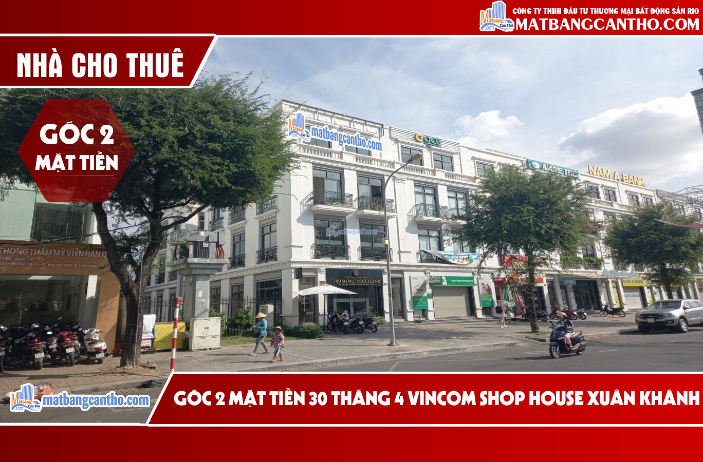 CHO THUÊ NHÀ VINCOM SHOPHOUSE XUÂN KHÁNH GÓC MẶT TIỀN ĐƯỜNG 30/4 VỊ TRÍ RẤT ĐẮC ĐỊA KINH DOANH