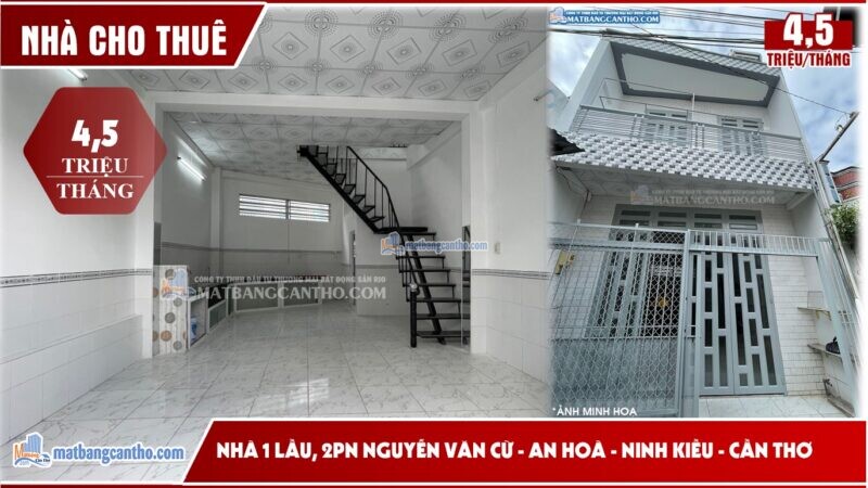 CHO THUÊ NHÀ 2 LẦU HẺM 233 NGUYỄN VĂN CỪ – AN HOÀ – CẦN THƠ