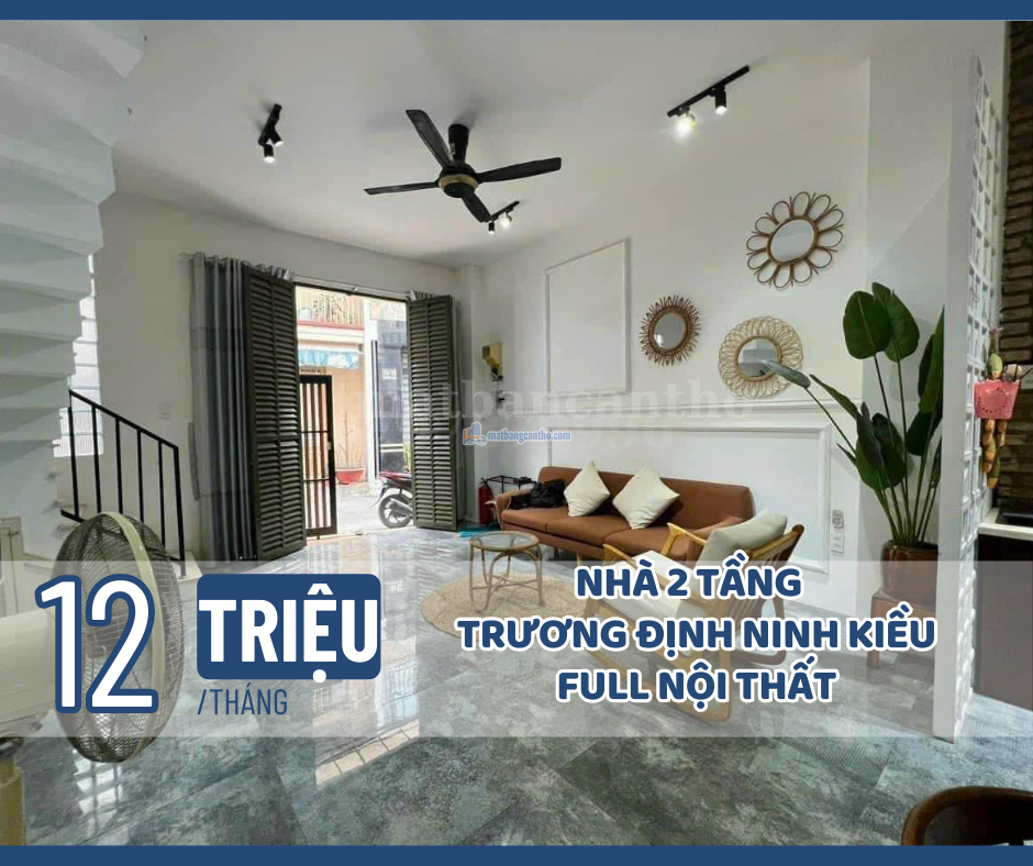 Cho thuê nhà trệt lầu đường Trương Định – Phường An Cư – Quận Ninh Kiều – TPCT